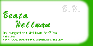 beata wellman business card